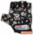 Перчатки детские Kiddi Moto чёрные с черепами