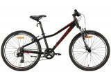 Велосипед 24" Leon JUNIOR AM V-br, чорно-червоний Велосипед 24" Leon JUNIOR AM V-br, чорно-червоний