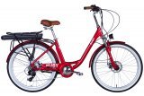 Велосипед з електроприводом 26" Dorozhnik eRUBY AM, 500 Вт, 48В, 12.5А, червоний
