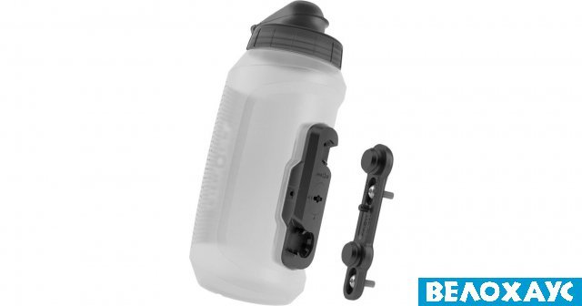 Фляга з конектором та базою FIDLOCK TWIST bottle 750мл, прозорий/білий