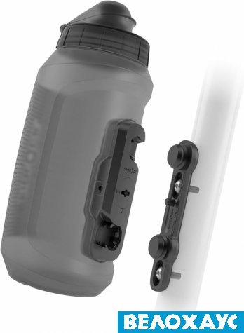 Фляга з конектором та базою FIDLOCK TWIST bottle 750мл, прозорий/чорний