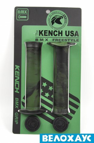 Грипсы BMX Kench USA с фланцами, двухцветные