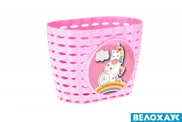 Кошик дитячий пластиковий на кермо ONRIDE Lio, рожевий