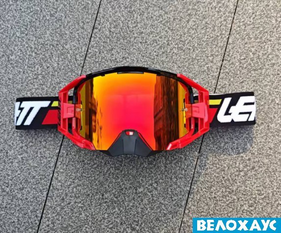 Маска Leatt, червона з revo-red лінзою