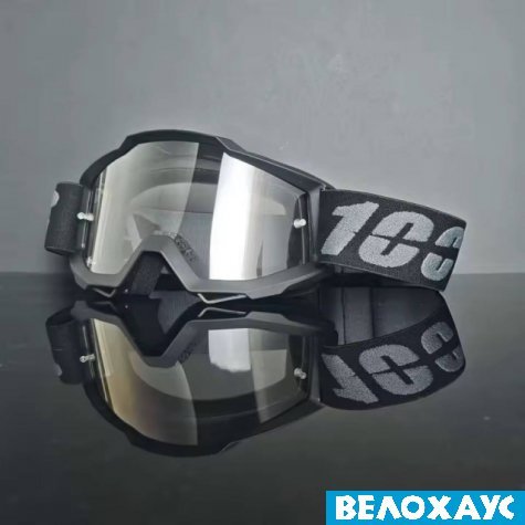 Маска TW 100, чорна з прозорою лінзою