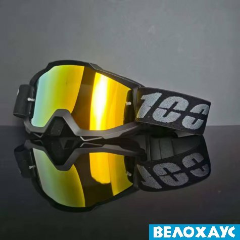Маска TW 100, чорна з жовтою revo лінзою