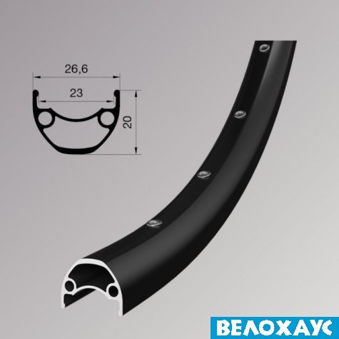 Обід 29 Remerx ROCKY 23, 622x23, безкамерний, чорний