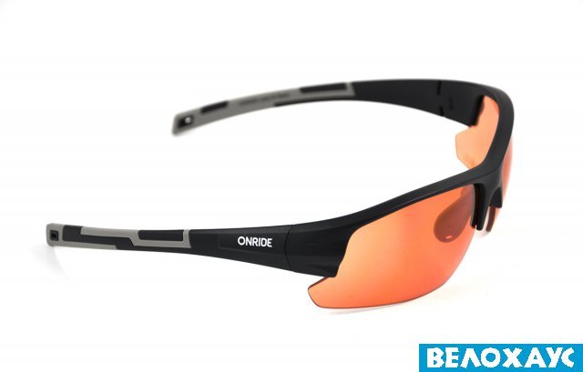 Окуляри ONRIDE Lead 20 чорні з лінзами: помаранч, прозорі