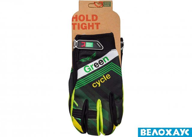 Перчатки Green Cycle NC-2389-2014 MTB с закрытыми пальцами