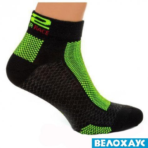 Шкарпетки R2 Easy, чорно-зелений