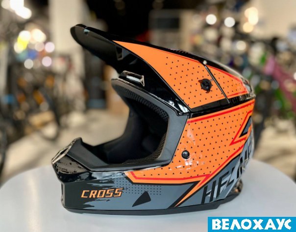 Шолом ORZ, чорно-сіро-помаранчевий