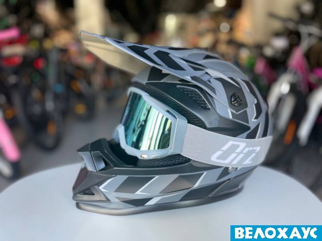 Шолом ORZ + маска, сірий