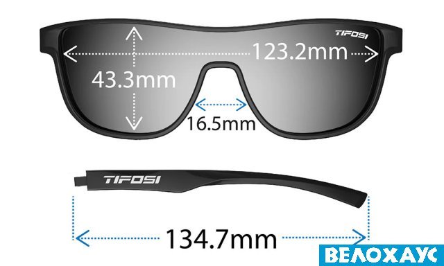 Сонцезахисні окуляри Tifos Sizzle, Blackout, лінзи Smoke