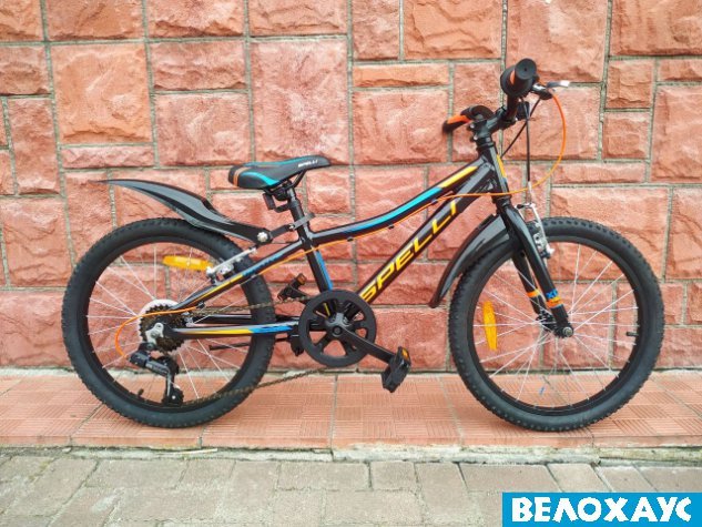 Велосипед 20 Spelli ACTIVE BOY, чорно-синьо-помаранчевий