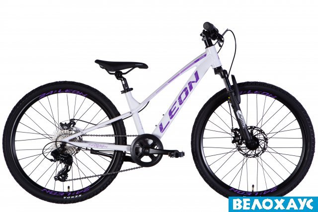 Велосипед 24 Leon JUNIOR DD CS, білий