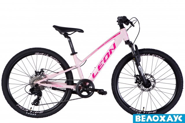 Велосипед 24 Leon JUNIOR DD CS, рожевий
