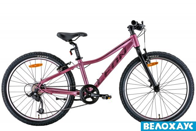 Велосипед 24 Leon JUNIOR V-br, рожевий