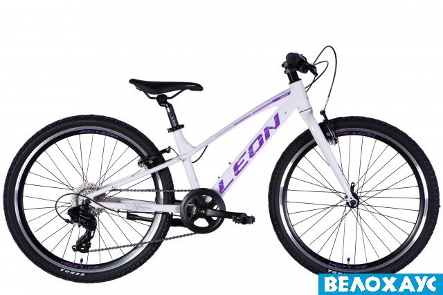 Велосипед 24 Leon JUNIOR Vbr CS, білий