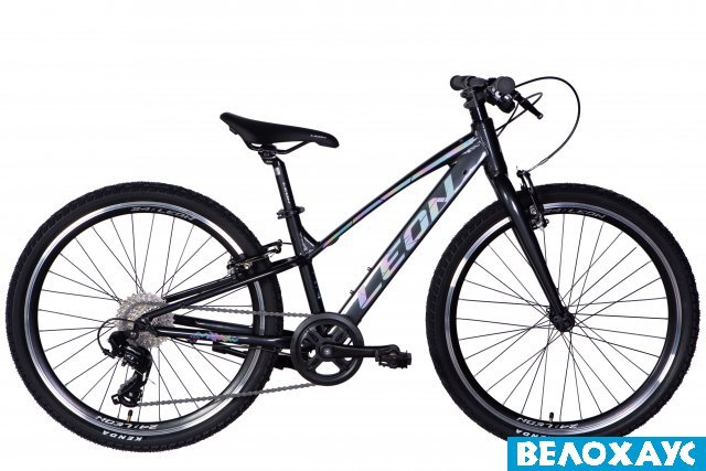 Велосипед 24 Leon JUNIOR Vbr CS, чорний