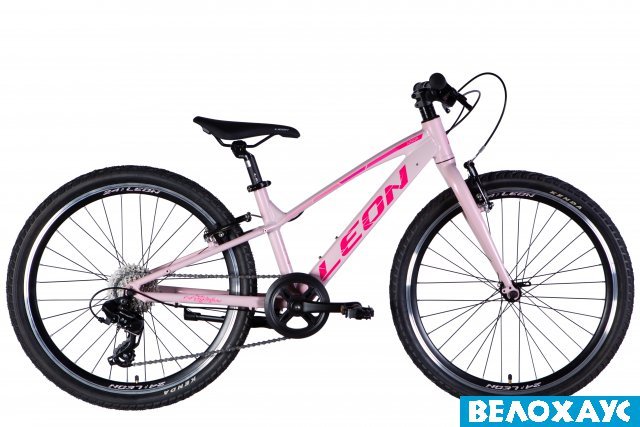 Велосипед 24 Leon JUNIOR Vbr CS, рожевий
