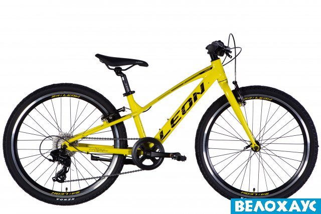 Велосипед 24 Leon JUNIOR Vbr CS, жовтий