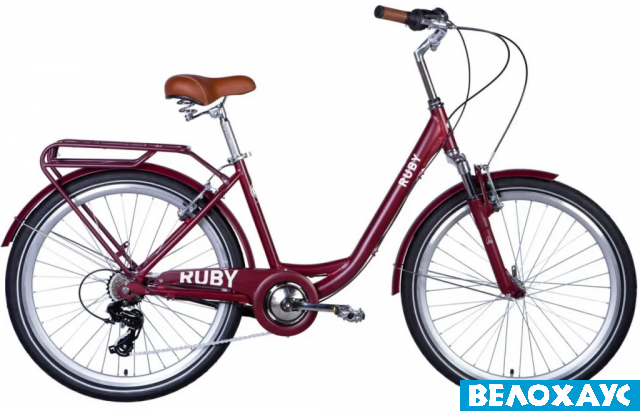 Велосипед 26 Dorozhnik RUBY Vbr FR, темно-червоний