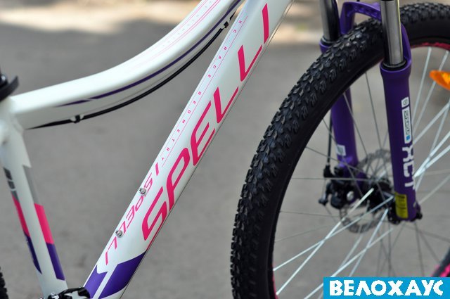 Велосипед 27.5 женский Spelli SX-4500 Lady, (white/pink&purple)