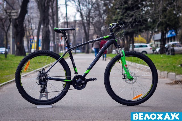 Велосипед 27,5 Spelli SX-2700 650B (black/grey&green)