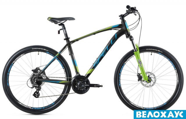 Велосипед 27,5 Spelli SX-4700 (black/blue/green)