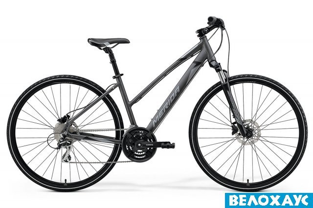 Велосипед 28 Merida Crossway 20-D Lady, 2021, сірий