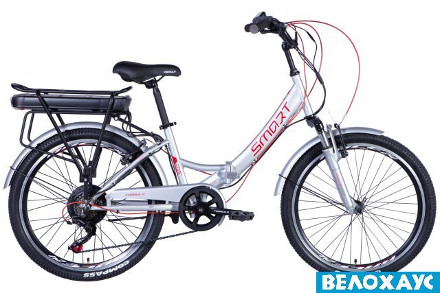 Велосипед з електроприводом 24 Formula eSMART FRW AM Vbr, 500 Вт, 36В, 12.5А, сріблястий