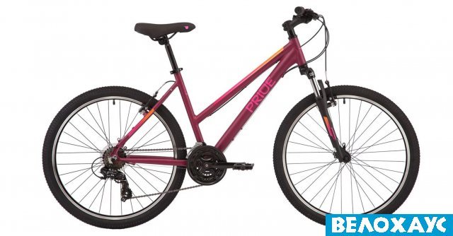 Велосипед женский 26 PRIDE STELLA 6.1, вишневий