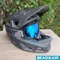 Маска Leatt, чорна з revo-blue лінзою